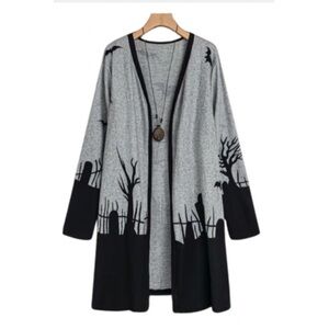 NEW Gothic graveyard long cardigan 1X